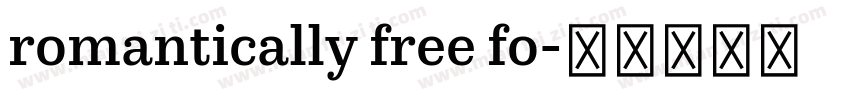 romantically free fo字体转换